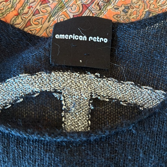 American Retro Peace Sign Sweater 1/S - Picture 4 of 5